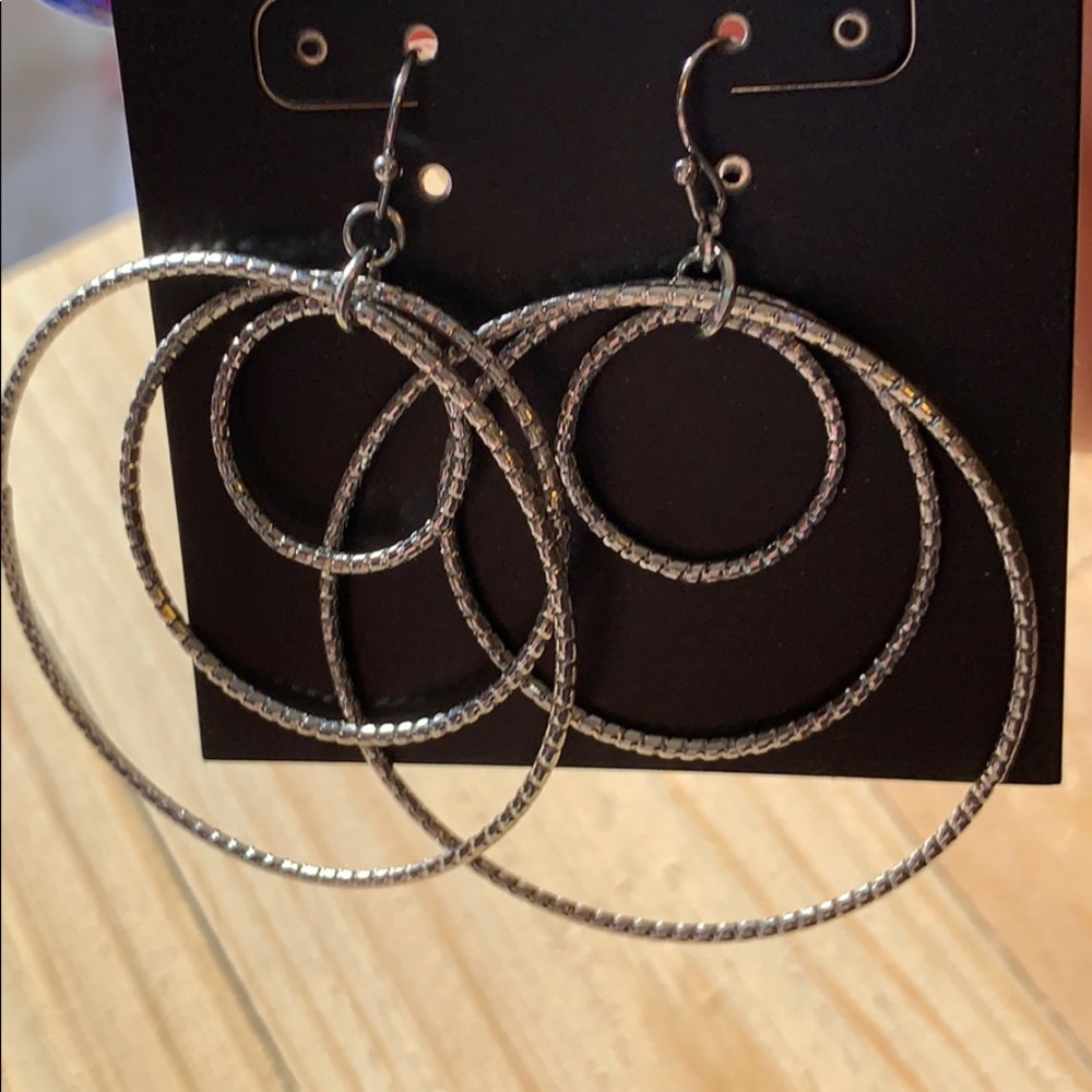 Dangle Hoop Earrings - Picture 2 of 6